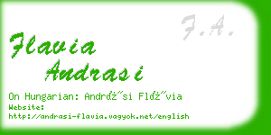 flavia andrasi business card